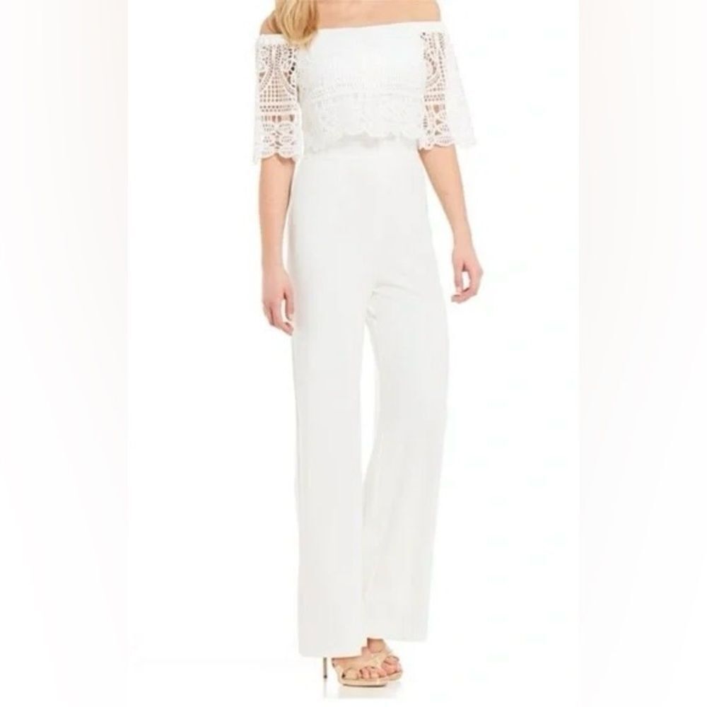 Antonio Melani Wide Leg Lace Jumpsuit | Size 2 | White